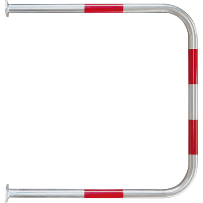 Wall protection bar, zinc plated/red, HxW 1000 x 1000 mm.