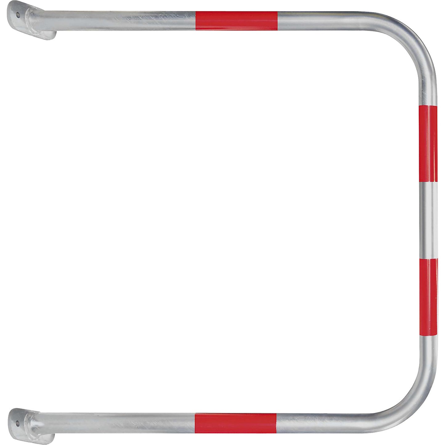 Wall protection bar, zinc plated/red, HxW 1000 x 1000 mm.