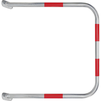 Wall protection bar, zinc plated/red, HxW 1000 x 1000 mm.