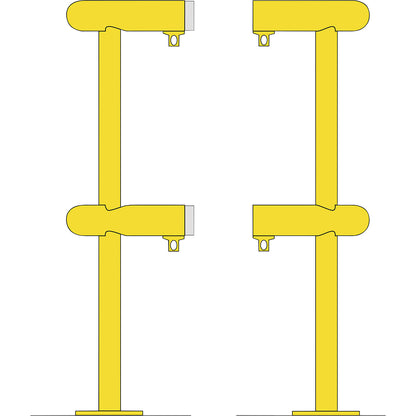 Pipe protection, HxWxD 600 x 350 x 350 mm, yellow.
