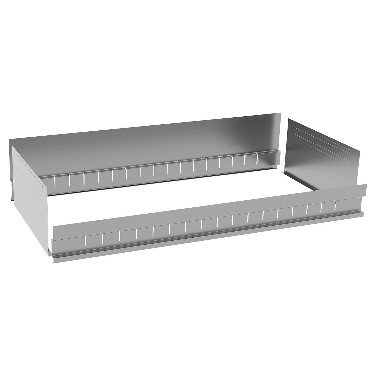 Tray insert, width 1000 mm, for shelf depth 400 mm, zinc-plated.