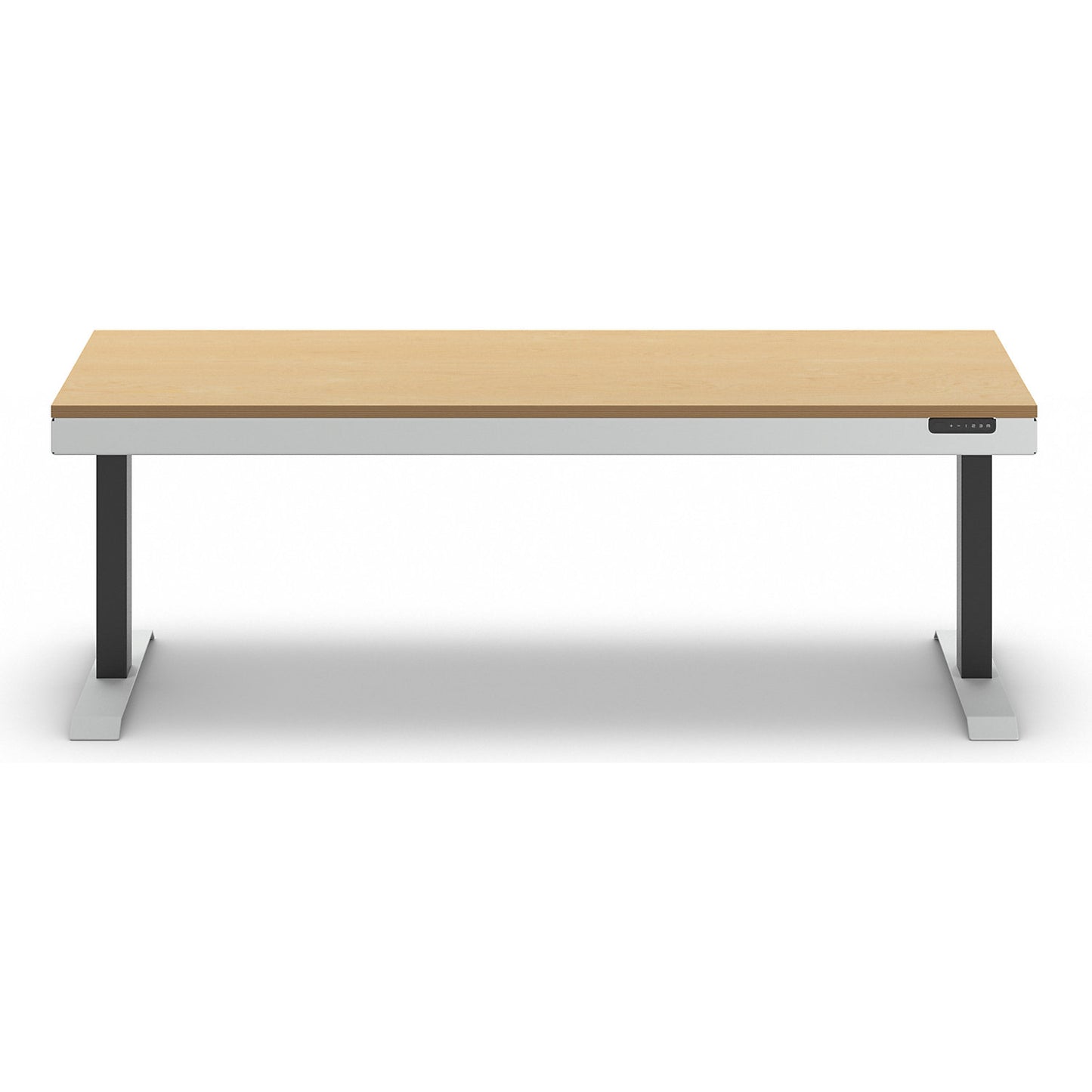 Work table, electrically height adjustable, multiplex board, WxD 2000 x 700 mm.