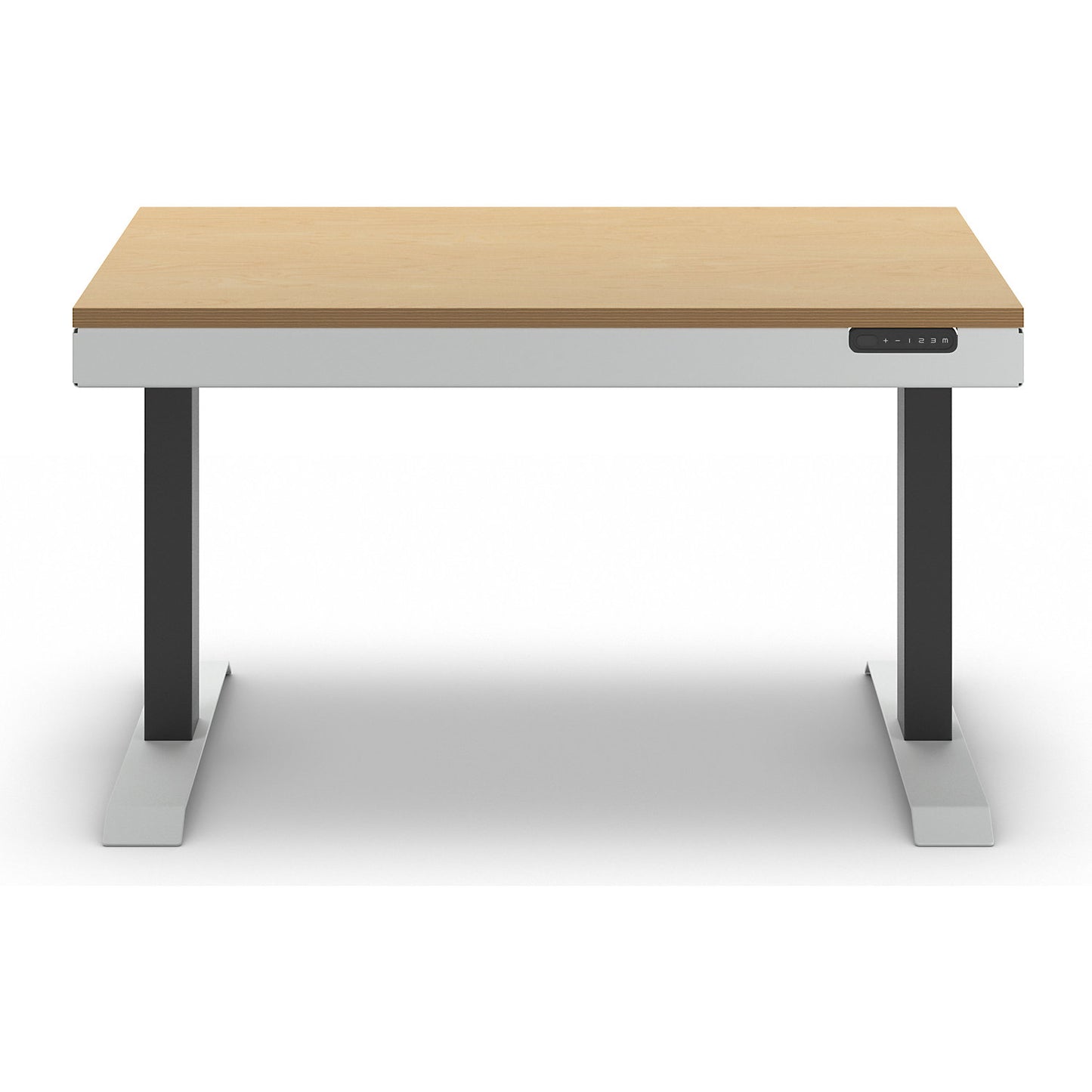 Work table, electrically height adjustable, multiplex board, WxD 1200 x 700 mm.