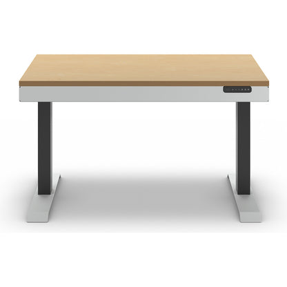 Work table, electrically height adjustable, multiplex board, WxD 1200 x 700 mm.