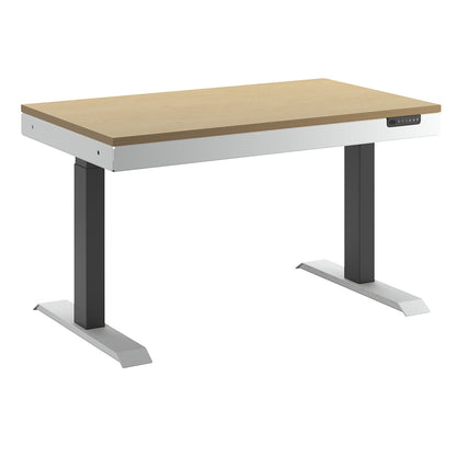 Work table, electrically height adjustable, multiplex board, WxD 1200 x 700 mm.