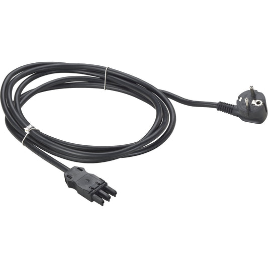 Mains cable for E-Multicabinet, black, schuko plug, 3000 mm.