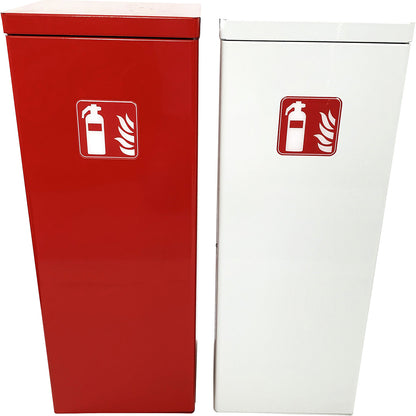 Fire extinguisher protection cabinet, HxWxD 800 x 230 x 300 mm, for 6/12 kg, white.