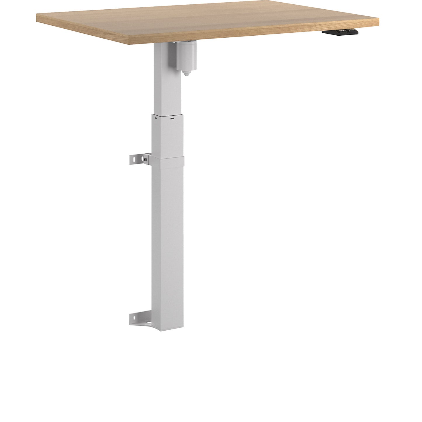 Atlanta 1-column desk, wall-mounted, WxD 800 x 600 mm, white, beech.