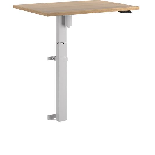 Atlanta 1-column desk, wall-mounted, WxD 800 x 600 mm, white, beech.
