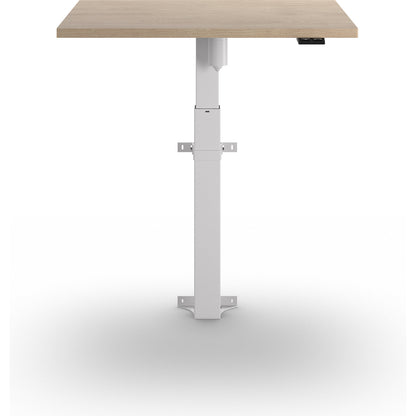 Atlanta 1-column desk, wall-mounted, WxD 800 x 600 mm, white, oak.
