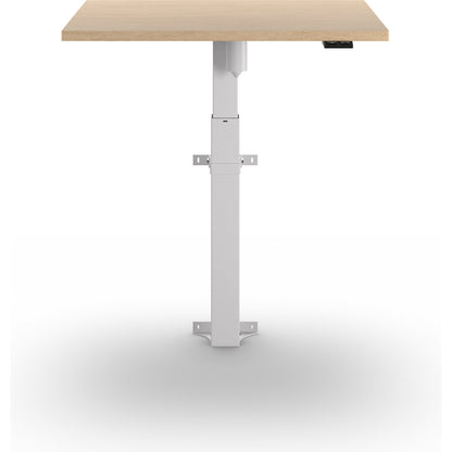 Atlanta 1-column desk, wall-mounted, WxD 800 x 600 mm, white, birch.
