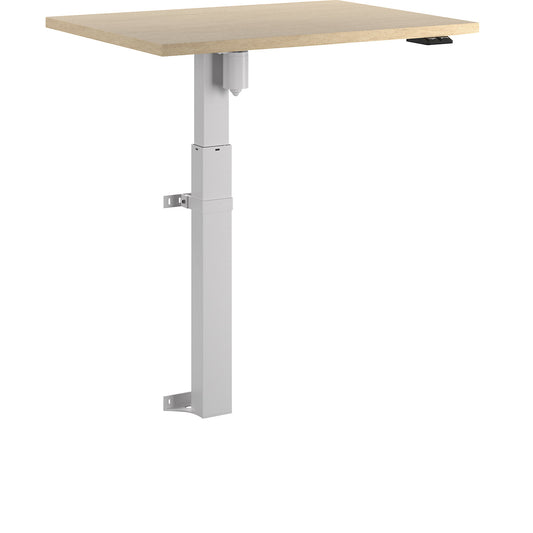 Atlanta 1-column desk, wall-mounted, WxD 800 x 600 mm, white, birch.