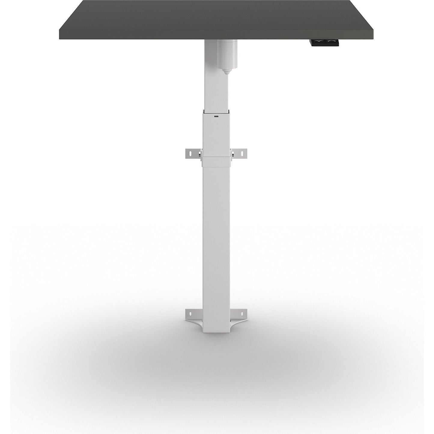 Atlanta 1-column desk, wall-mounted, WxD 800 x 600 mm, white, dark grey.