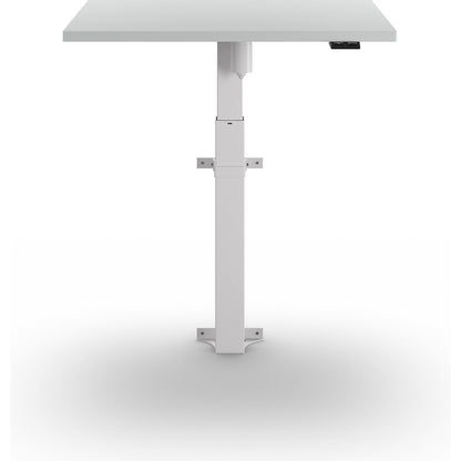 Atlanta 1-column desk, wall-mounted, WxD 800 x 600 mm, white, light grey.