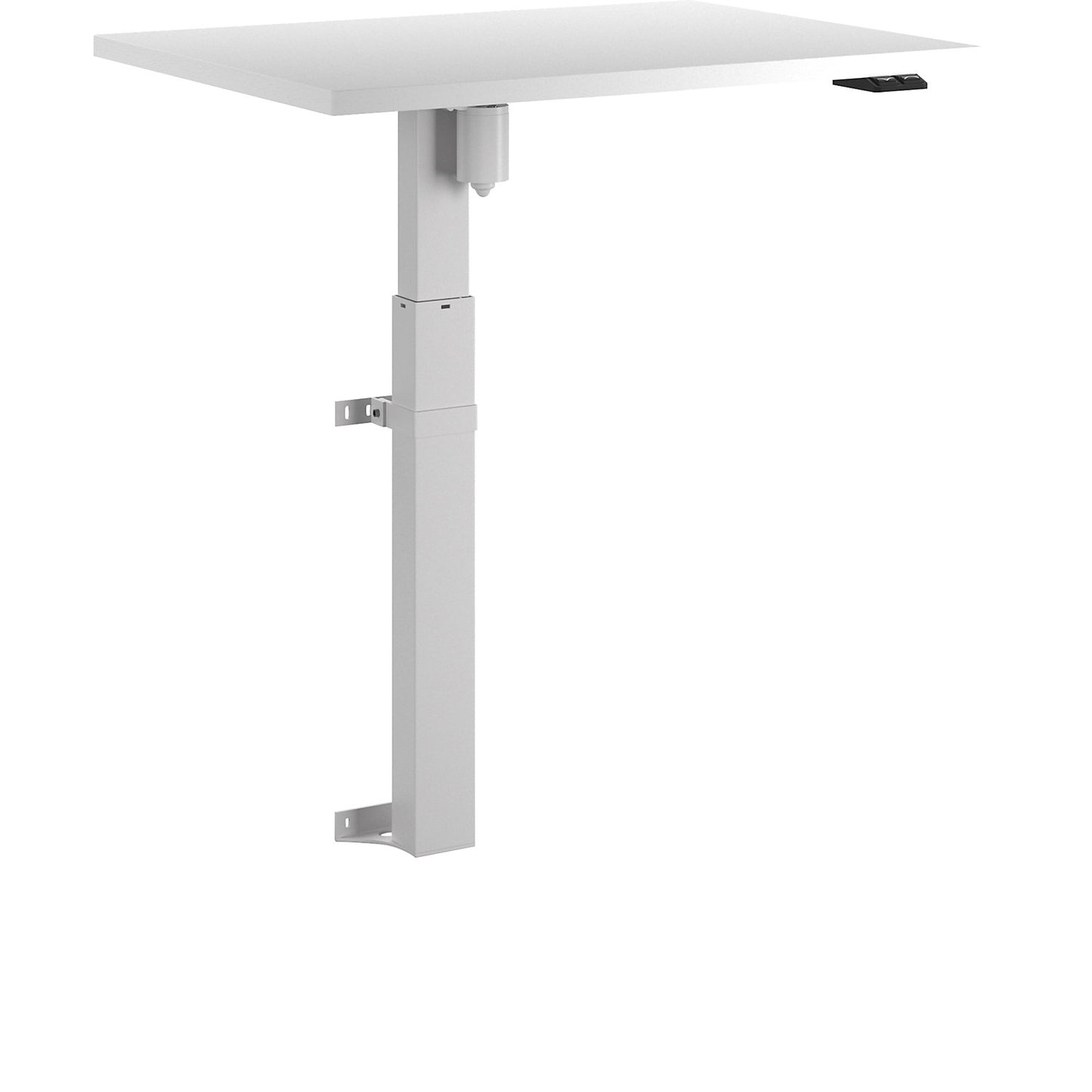 Atlanta 1-column desk, wall-mounted, WxD 800 x 600 mm, white, white.