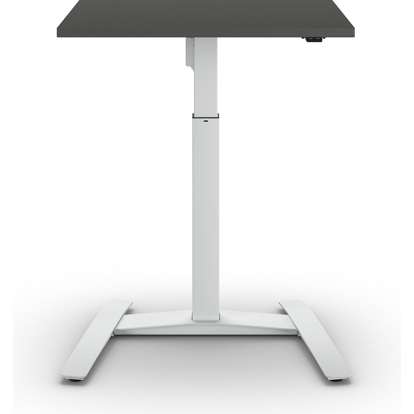 Atlanta 1-column desk, WxD 800 x 600 mm, white, dark grey.