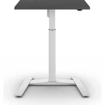 Atlanta 1-column desk, WxD 800 x 600 mm, white, dark grey.