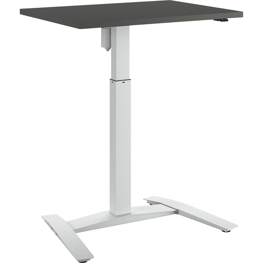 Atlanta 1-column desk, WxD 800 x 600 mm, white, dark grey.