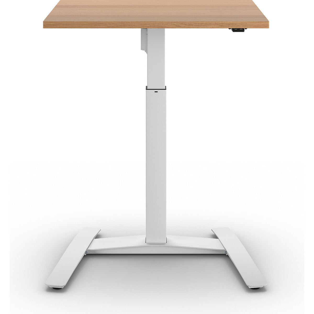 Atlanta 1-column desk, WxD 800 x 600 mm, white, beech.