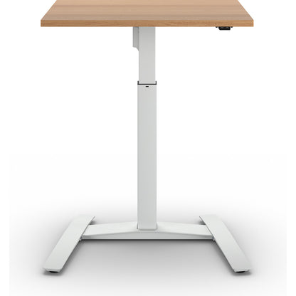 Atlanta 1-column desk, WxD 800 x 600 mm, white, beech.