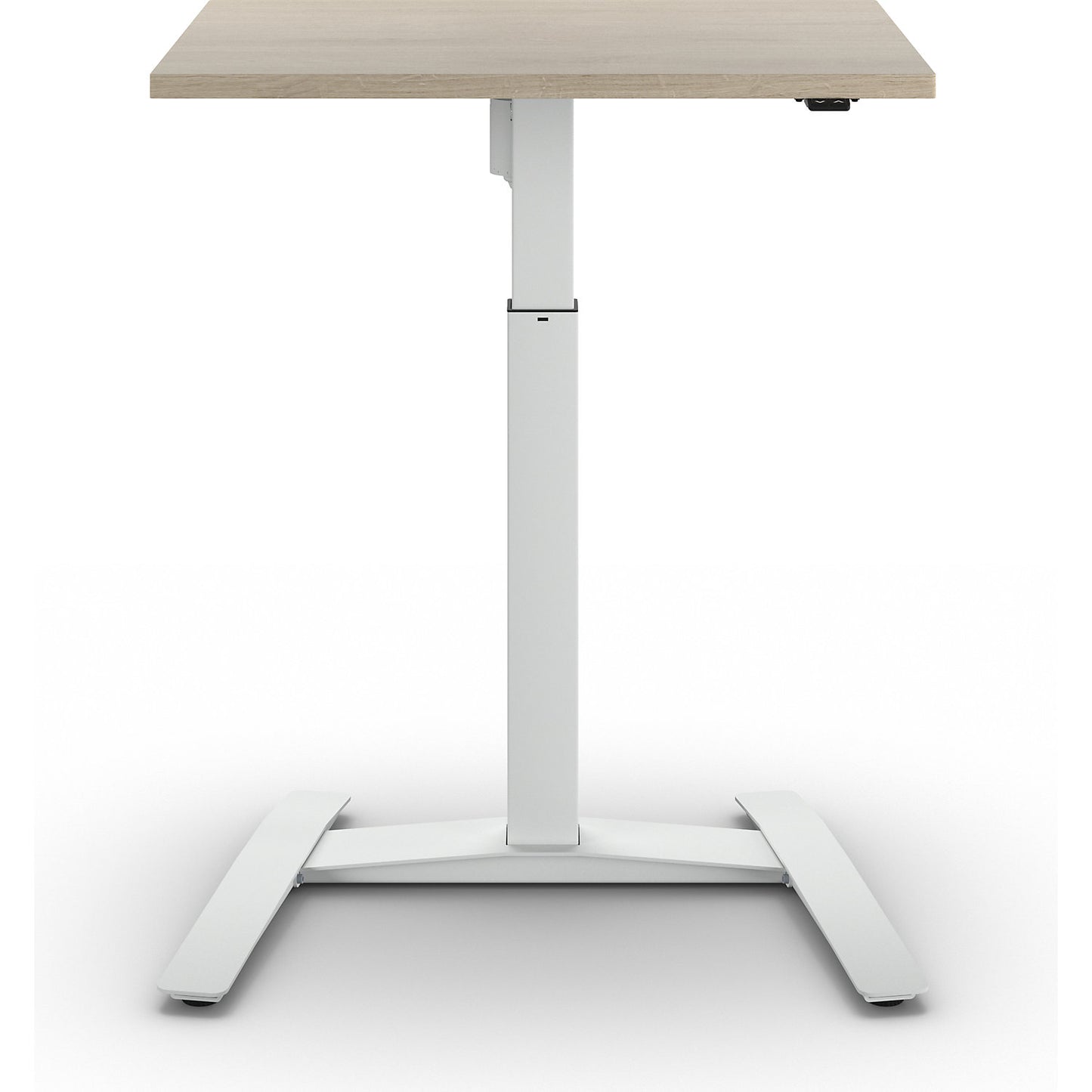 Atlanta 1-column desk, WxD 800 x 600 mm, white, oak.