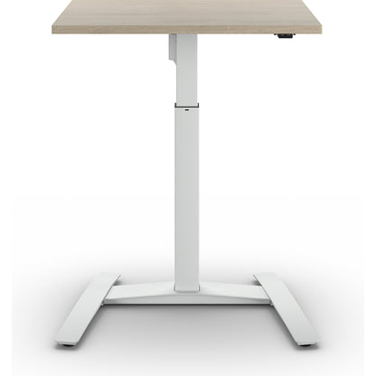 Atlanta 1-column desk, WxD 800 x 600 mm, white, oak.