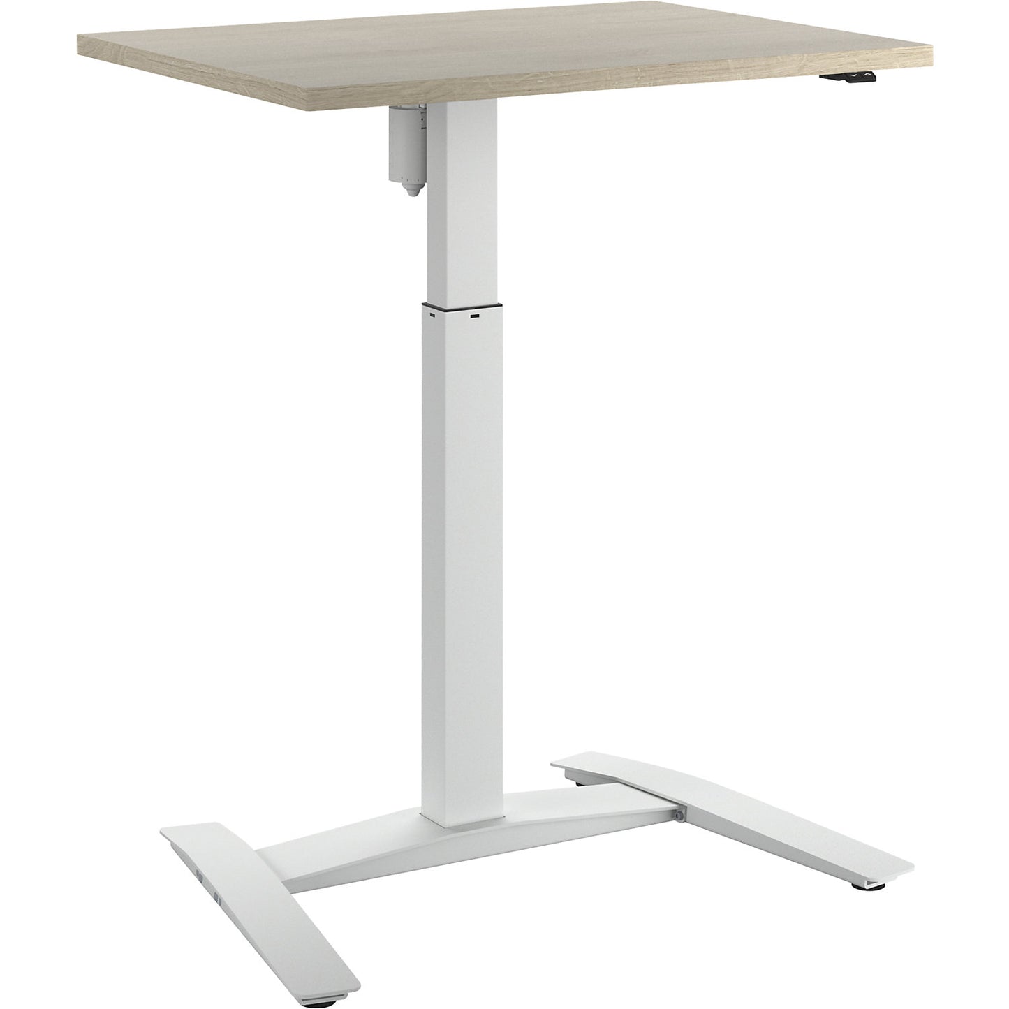 Atlanta 1-column desk, WxD 800 x 600 mm, white, oak.