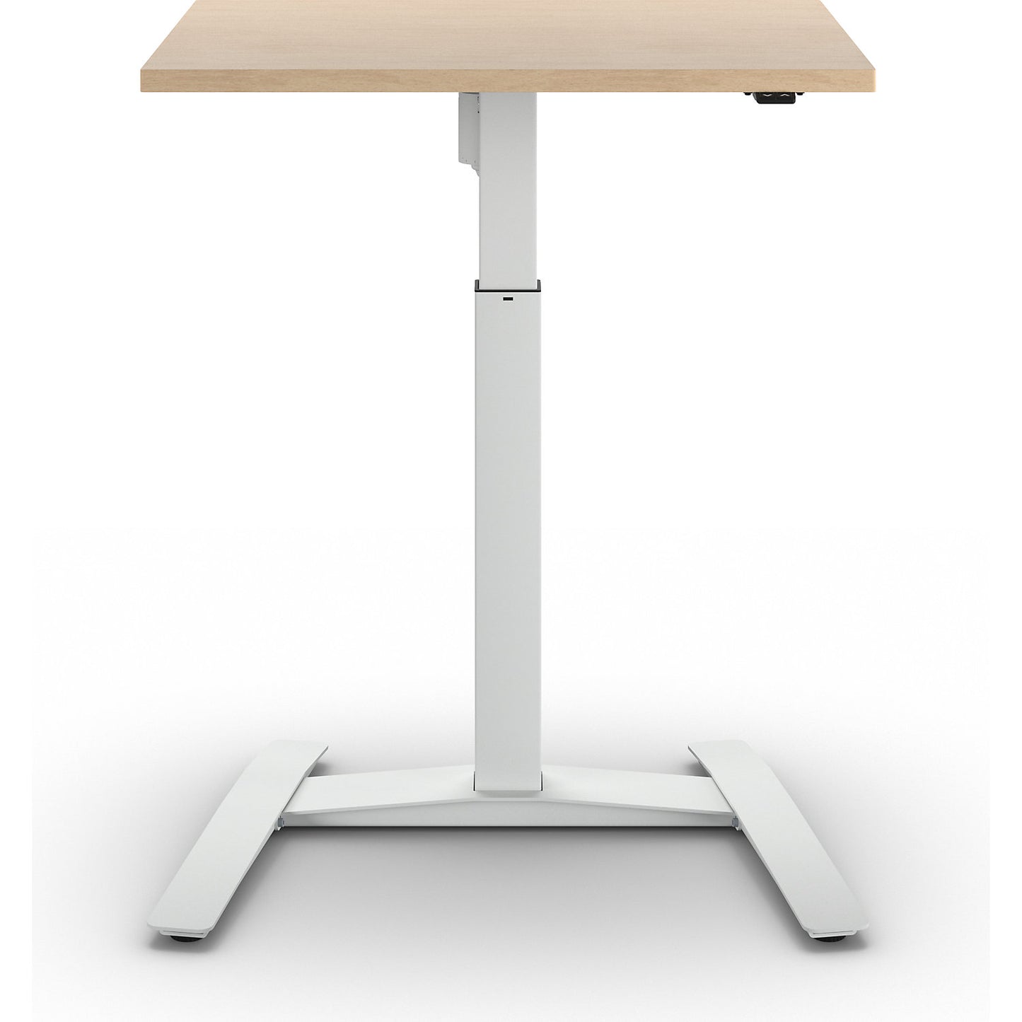 Atlanta 1-column desk, WxD 800 x 600 mm, white, birch.