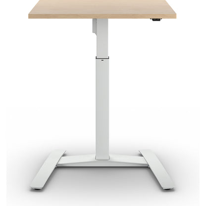 Atlanta 1-column desk, WxD 800 x 600 mm, white, birch.