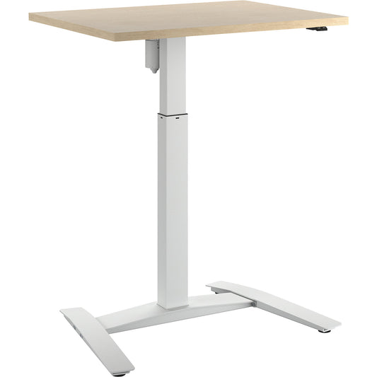 Atlanta 1-column desk, WxD 800 x 600 mm, white, birch.