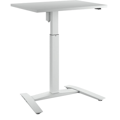 Atlanta 1-column desk, WxD 800 x 600 mm, white, light grey.