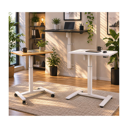 Atlanta 1-column desk with rollers, WxD 800 x 600 mm, white, white.