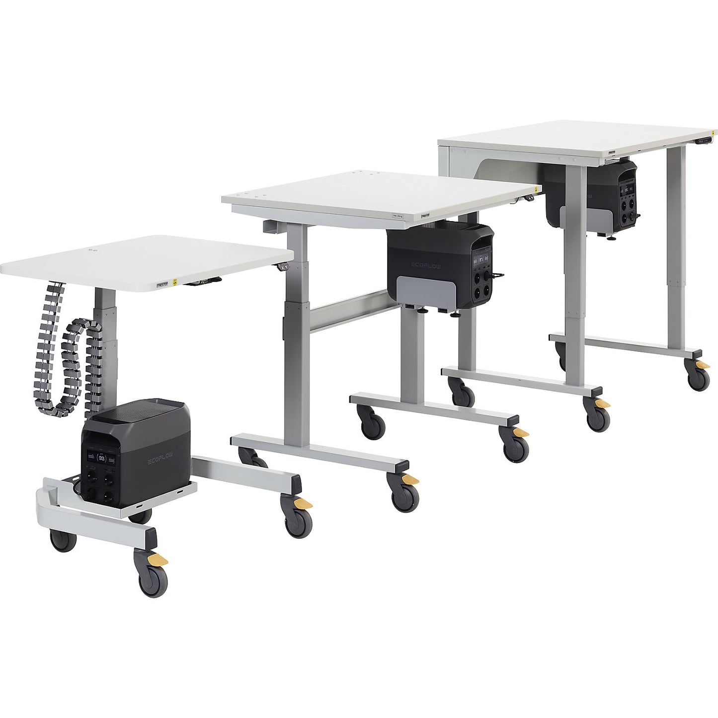 PowerX Move workstation, for battery operation, ESD model, WxD 800 x 600 mm.