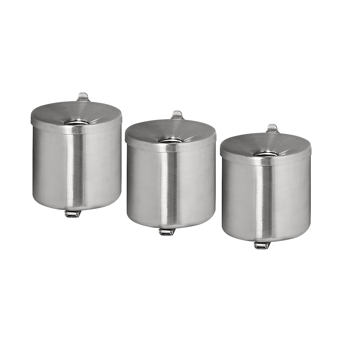 Wall ashtray, stainless steel, pack of 3, capacity 2,25 l.