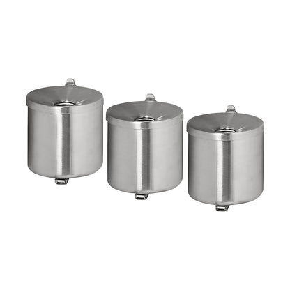 Wall ashtray, stainless steel, pack of 3, capacity 2,25 l.
