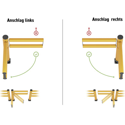 Swing Gate safety door, HxW 1.1 x 1 m, right-hand stop.