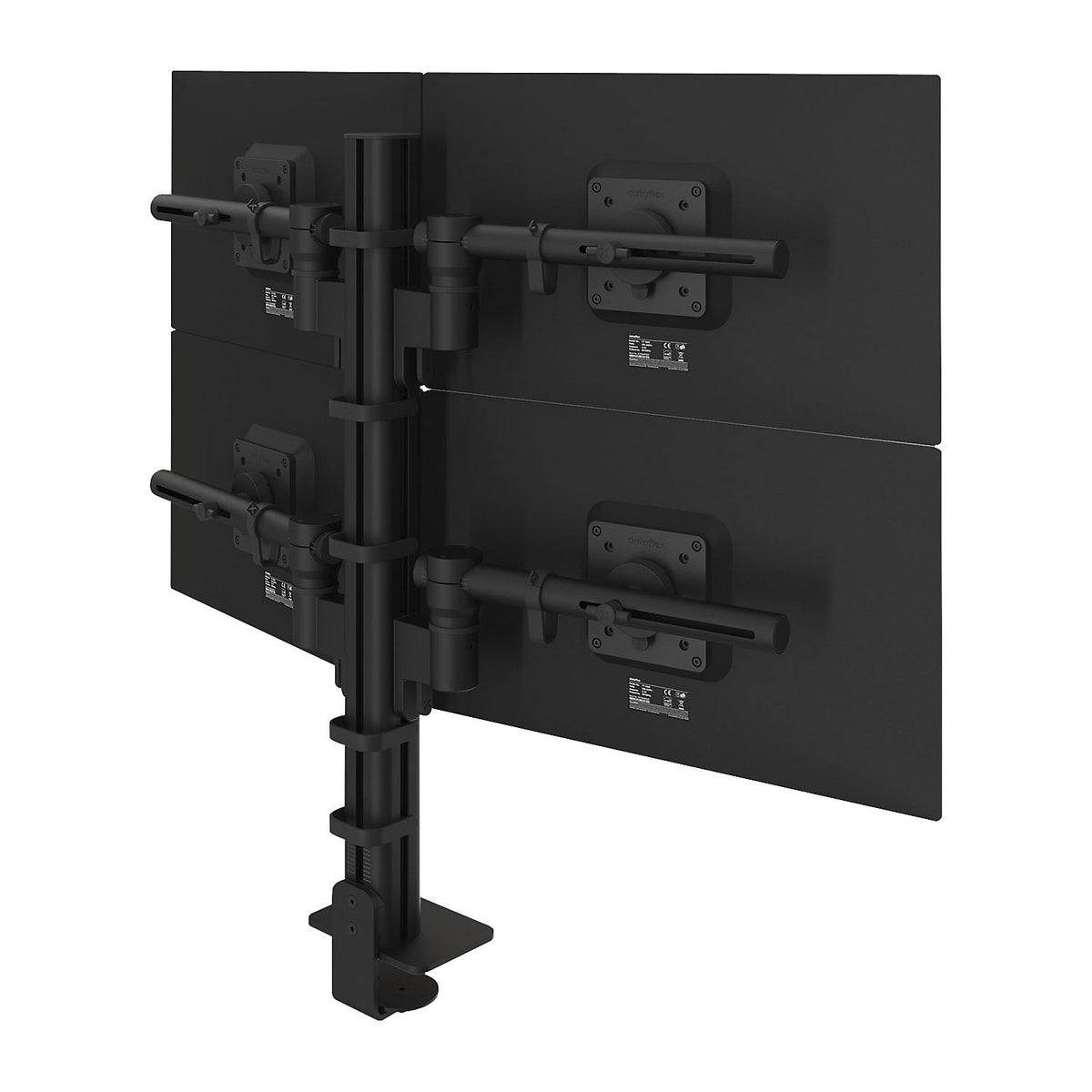 Viewgo Modular monitor arm, height adjustment 645 mm, for 4 monitors, black.
