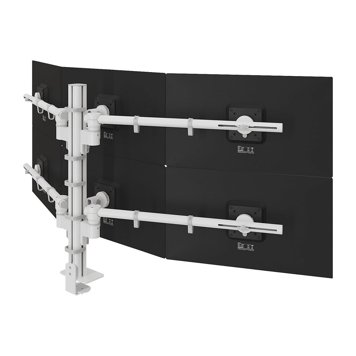 Viewgo Modular monitor arm, height adjustment 645 mm, for 6 monitors, white.