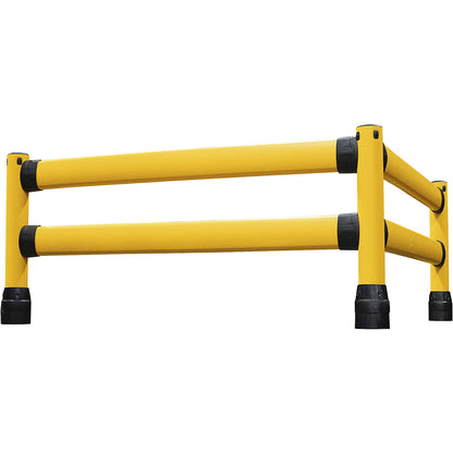 L-Line crash protection railing, LxWxH 2438 x 205 x 1170 mm, middle extension.