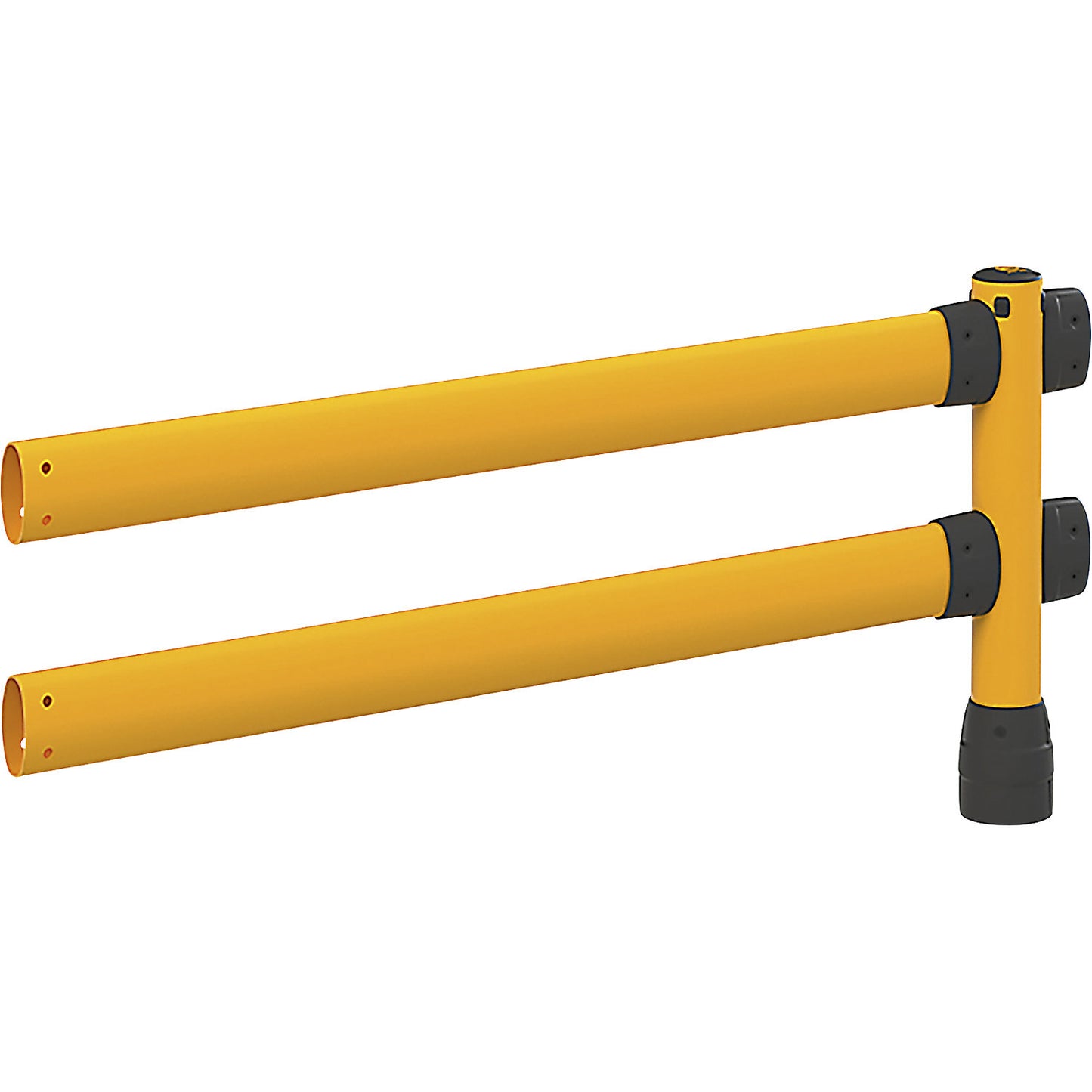 L-Line crash protection railing, LxWxH 2438 x 205 x 1170 mm, middle extension.