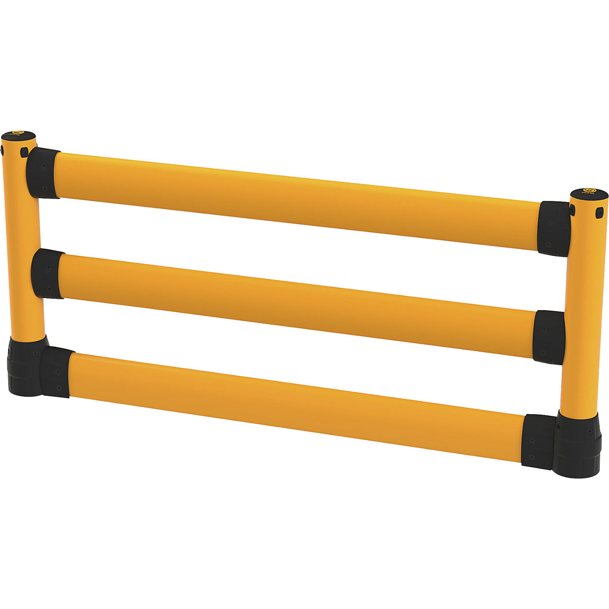 L-Line crash protection railing with forklift guard, LxWxH 2438 x 205 x 1170 mm, starter set.