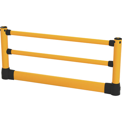 S-Line crash protection railing with forklift guard, LxWxH 2438 x 205 x 1170 mm, starter set.
