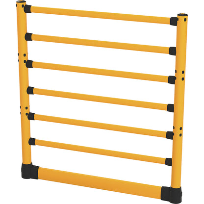 H-Line crash protection railing with forklift guard, LxWxH 2438 x 205 x 2870 mm, starter set.