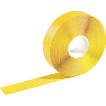 DURALINE® floor marking tape, width 50 mm, thickness 0.5 mm, silk yellow.