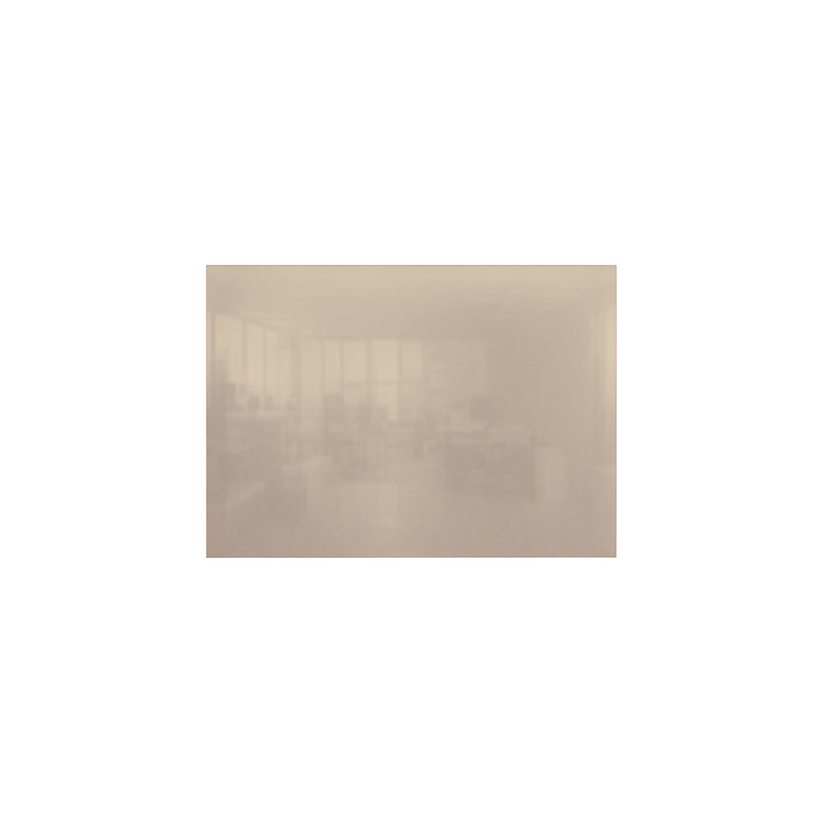 Glassboard Sharp, HxD 980 x 4 mm, frameless, width 1480 mm, brown.