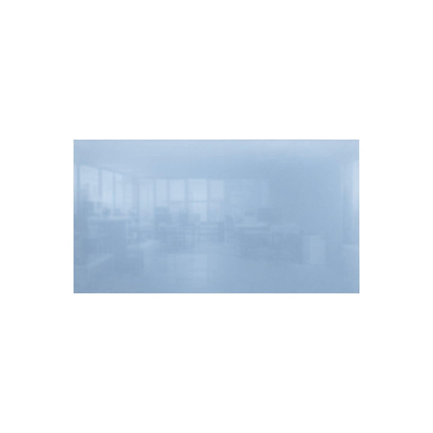 Glassboard Sharp, HxD 980 x 4 mm, frameless, width 1980 mm, blue.