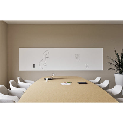 Design XXL-Whiteboard Sharp Wall, HxD 1980 x 10 mm, frameless, width 1960 mm, white.