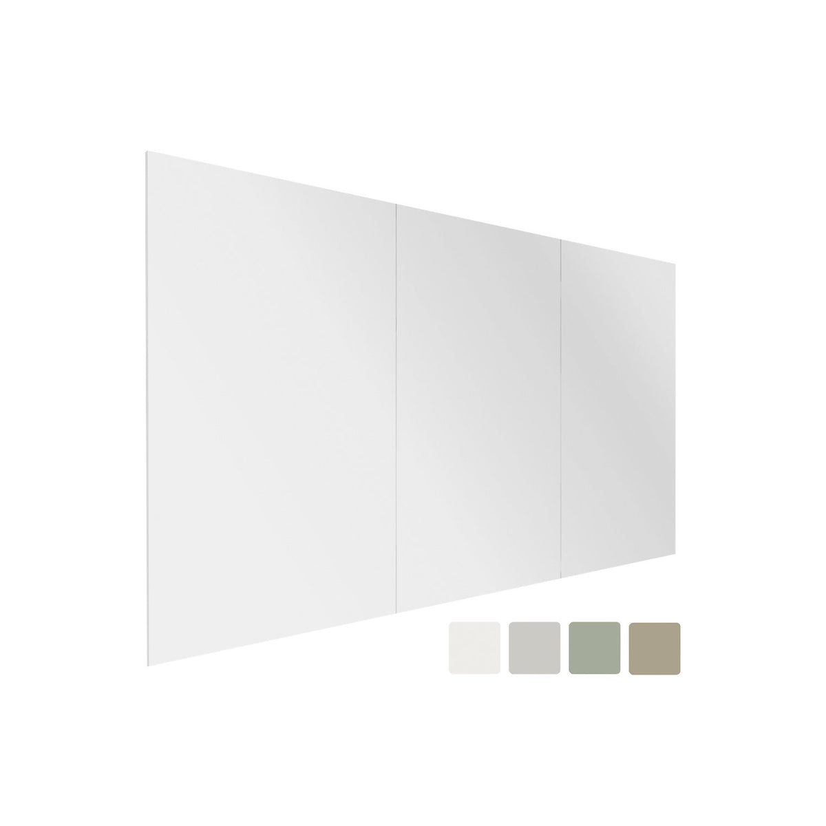 Design XXL-Whiteboard Sharp Wall, HxD 1980 x 10 mm, frameless, width 1960 mm, white.