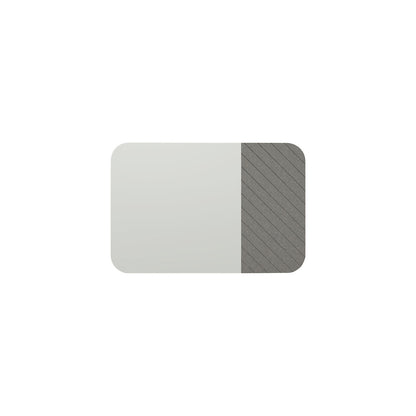Whiteboard Curve Combi, HxD 1980 x 10 mm, frameless, width 1960 mm, grey.