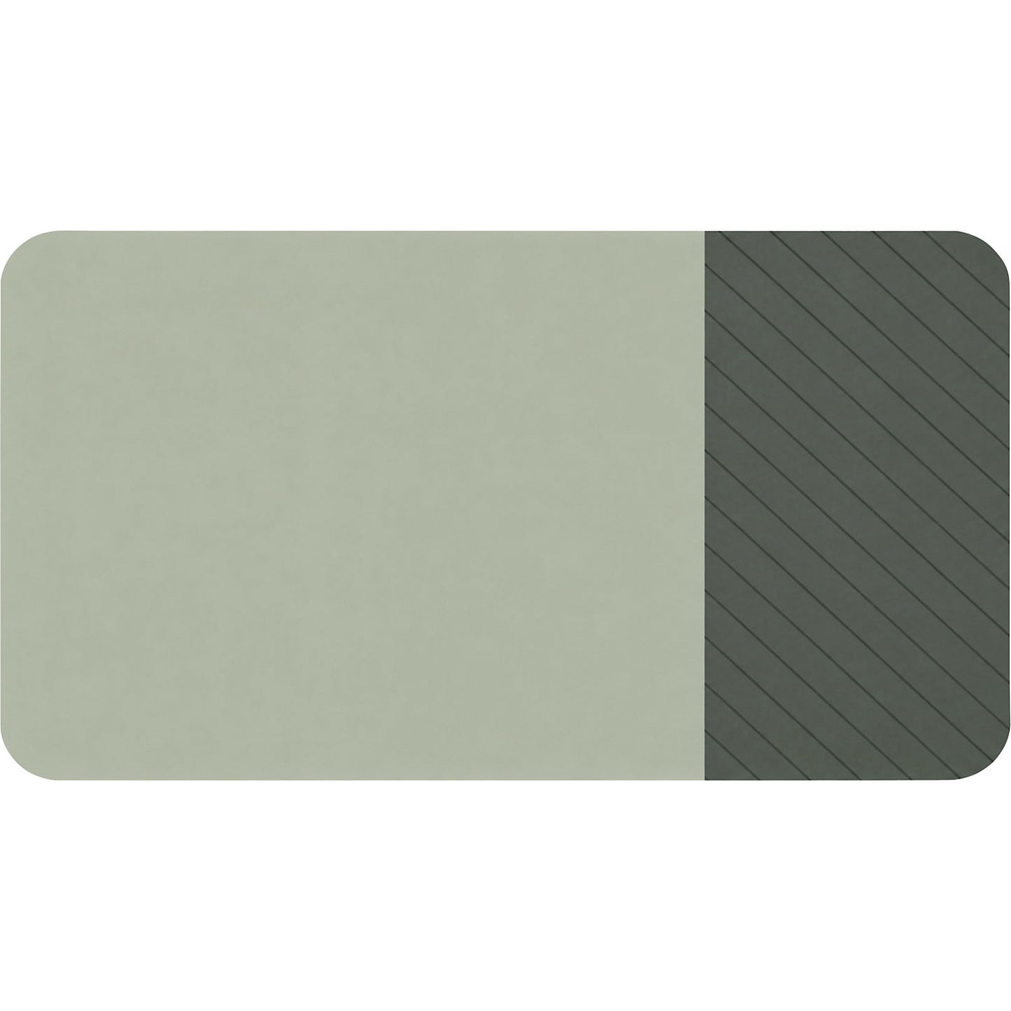 Whiteboard Curve Combi, HxD 1980 x 10 mm, frameless, width 2940 mm, green.